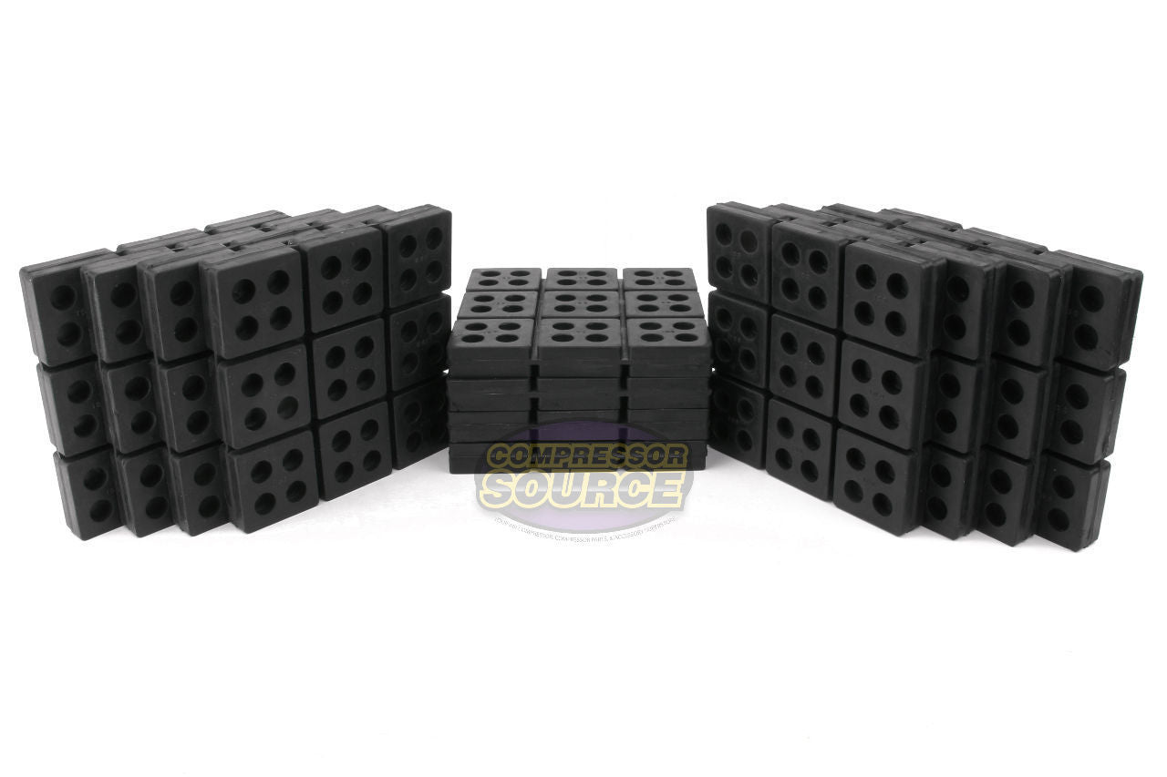 Anti-Vibration Pad Isolation Dampener All Rubber 6" x 6" x 3/4" - 12 Pack