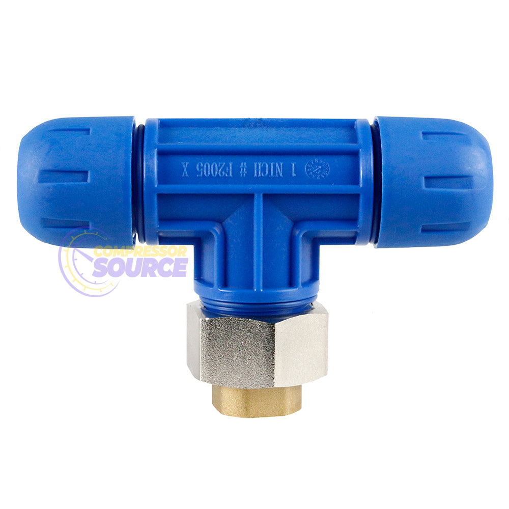 1" x 3/4" NPT Reducing Tee Rapid Air FastPipe F2008