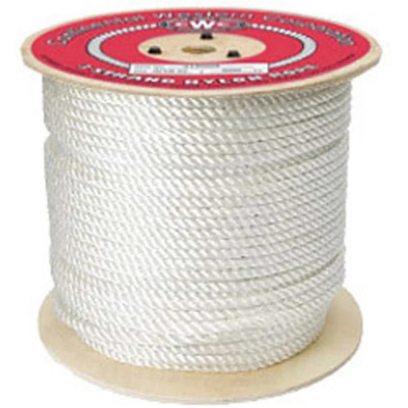 Rope 3-Strand Nylon Rope, White 600′ 7/16″