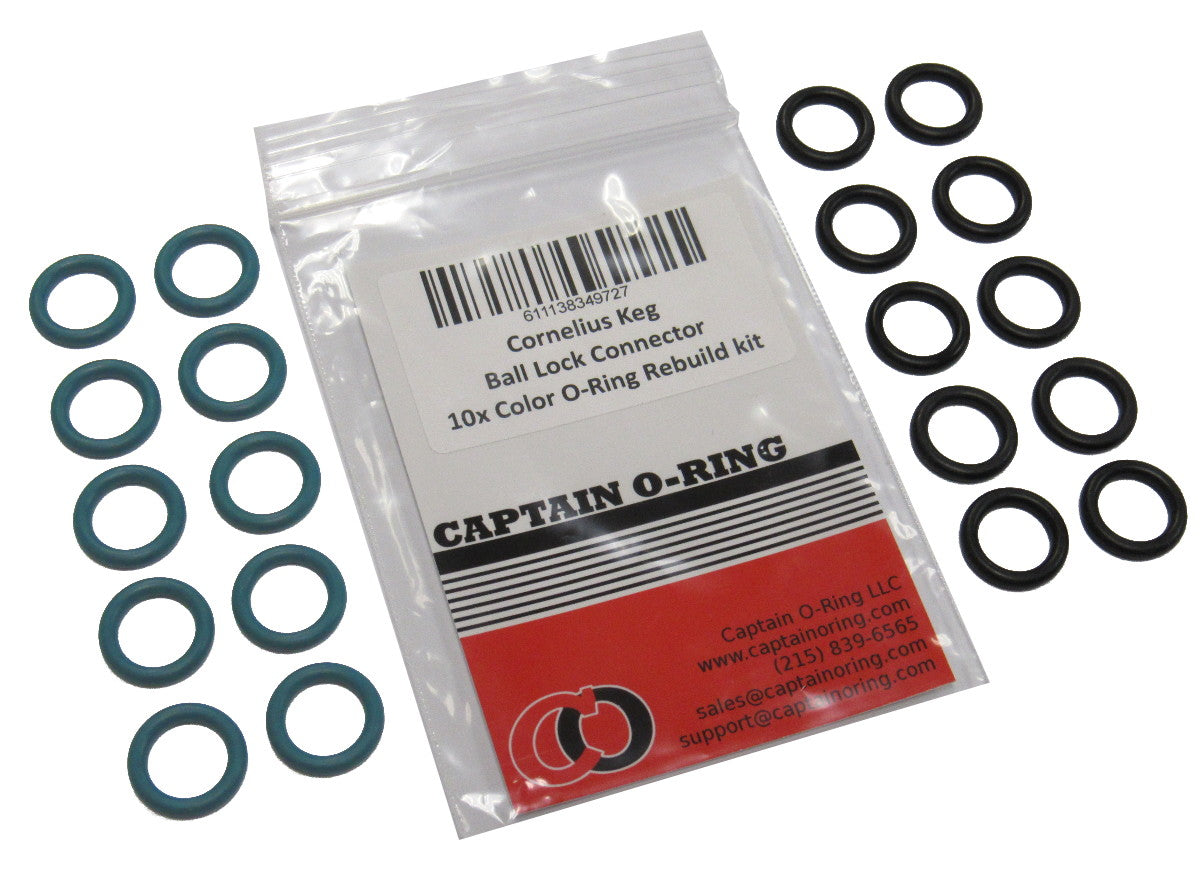 (10 sets) COLOR O-Ring Set for Cornelius Keg Ball Lock Connectors