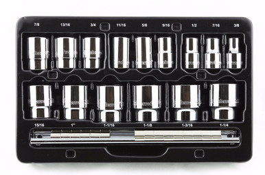 12 Piece 12 Point Deep Proferred 1/2" Drive Sae Socket Set