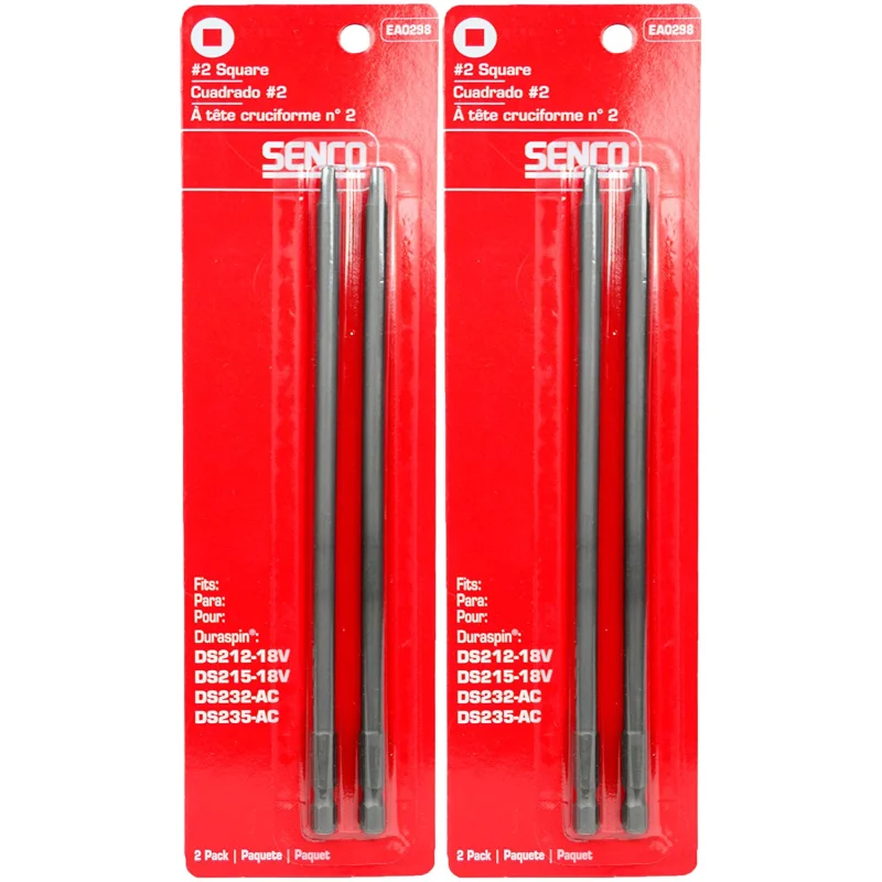 Senco EA0298 #2 Square Bits – Duraspin Technology Integrated Auto-Feed Screw System (2-2 Packs)