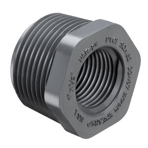 Spears 839-098 Sch 80 PVC 3/4 Inch x 1/4 Inch Reducer Bushing, Thread x Thread