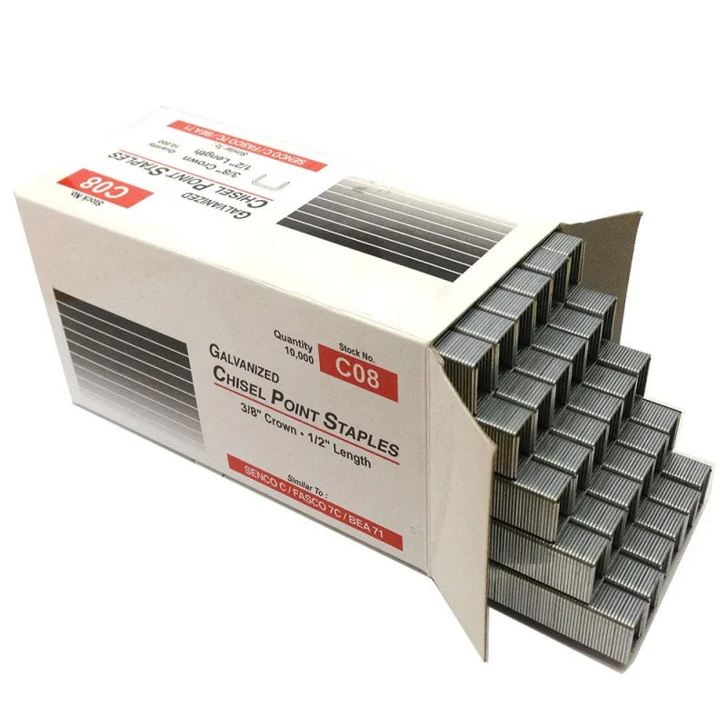 Spot Nails C08 Upholstery Fine Wire Staple 22 Gauge 3/8 Crown X 1/2 Leg (7108)