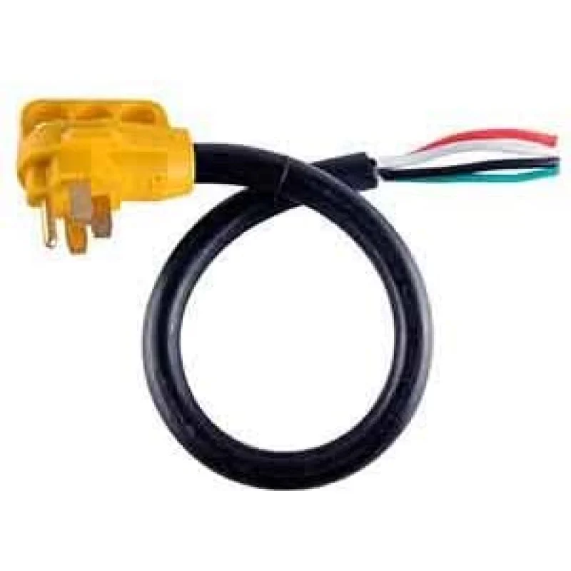 Superior Electric RVA1529 25 ft. 50 Amp 6/3 + 8/1 -Gauge NEMA 14-50P RV Cord W/6″ Loose End Plug & Handle