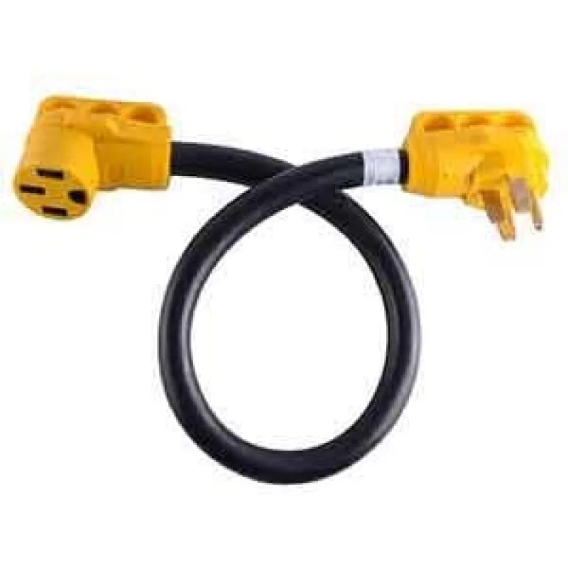 Superior Electric RVA1534 15 ft. 50 Amp NEMA 14-50R RV 6AWG Extension Cord Plug NEMA 14-50P W/Handle