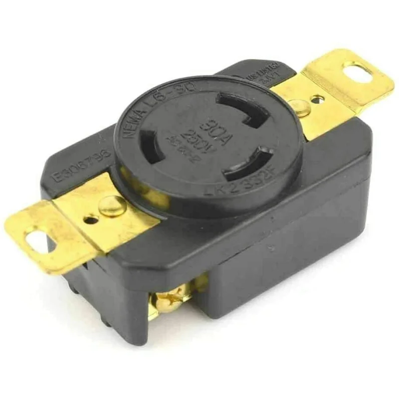 Superior Electric YGP017F Twist Lock Wall Mount Electrical Receptacle 3 Wire, 30 Amps, 250V, NEMA L6-30R (15 Pack)