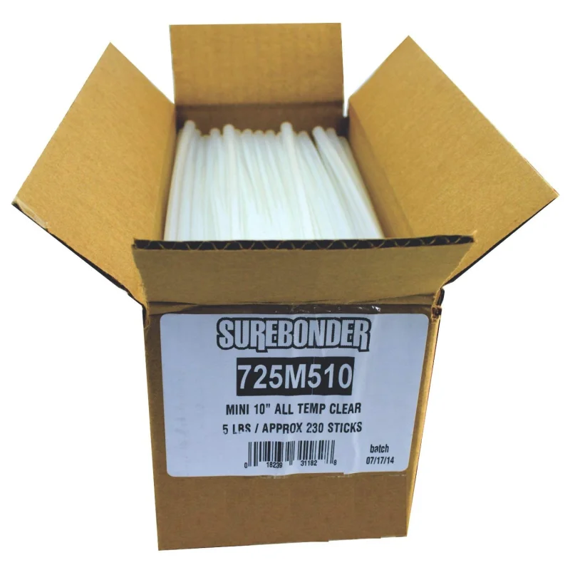 Surebonder 725M510 Mini All Temperature Hot Melt Glue Sticks, 10-Inch 5-lbs