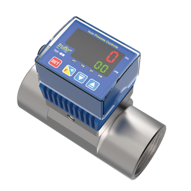 ICON TK3P-08-SS, SS Paddle Flow Meter, 1/4" Connection, Flow Rate + Flow Total, Pulse