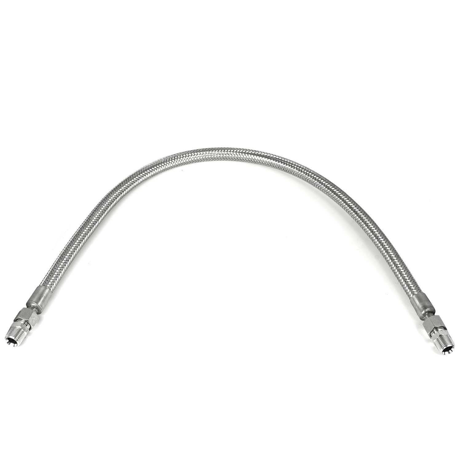 1/2" x 36" Stainless Steel Compressed Air Line Metal Flex Hose with NPT Adapters