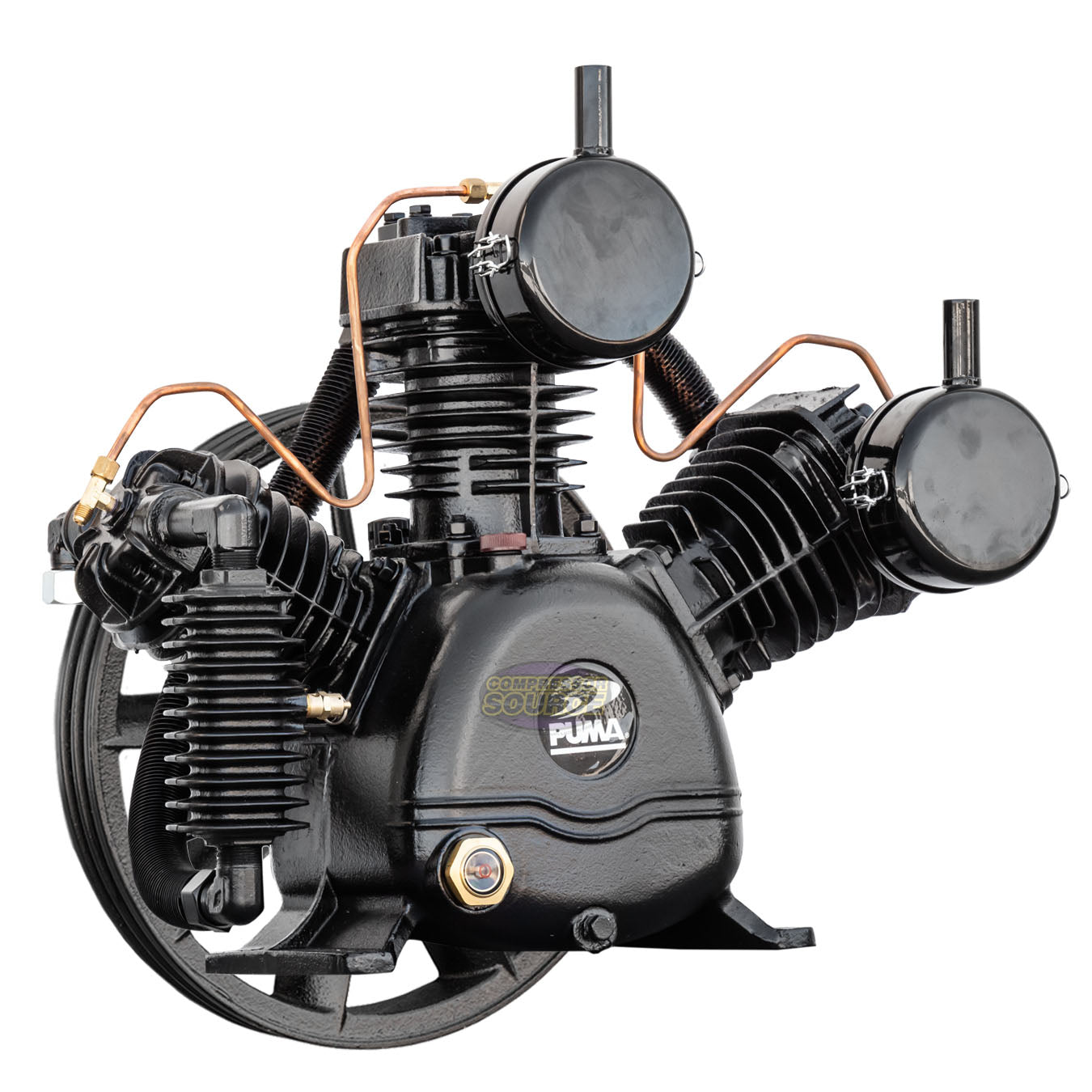 5 - 7.5 HP 2 Stage 3-Cylinder 28 CFM Air Compressor Pump Puma Head Unloaders Included TUK50