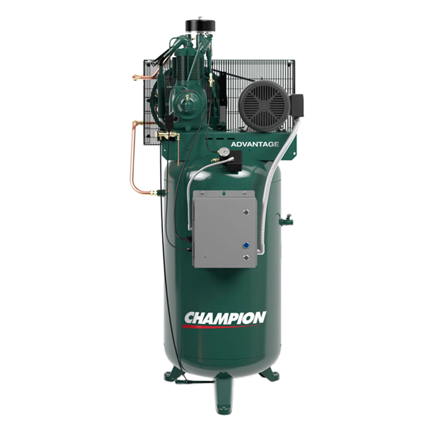 7.5 HP 22 CFM 80 Gallon Air Compressor 1 Phase 230V Champion VR7F-8