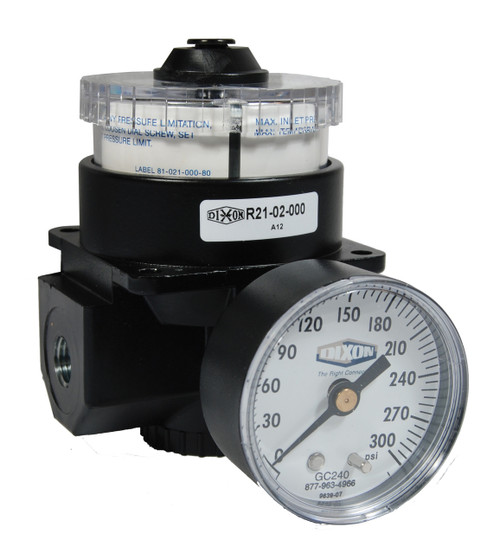 Dixon Wilkerson 3/8 in. R21 Dial Air Regulator With Gauge
