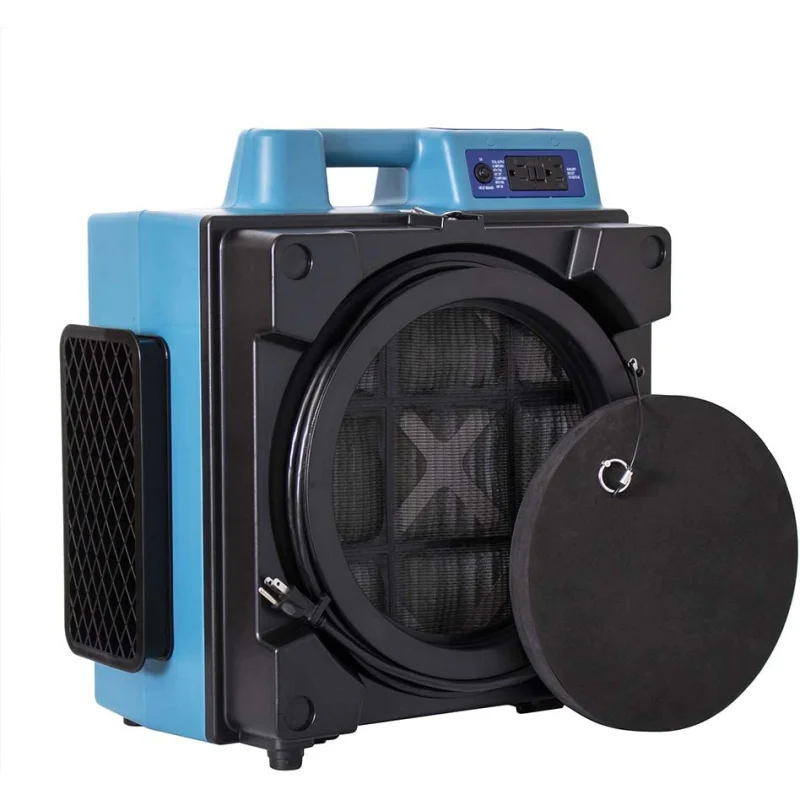 XPOWER X-4700A HEPA Air Scrubber Purification System with Built-In Power Outlets – Blue