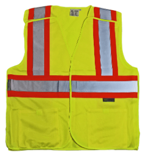 Proferred Reflective Vest M Yellow Cl 2 5 Pt Breakaway w/ 2 Pockets (Pkg/6)